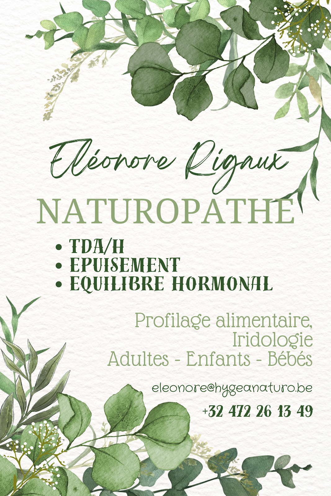 Naturopathe, référente en profilage alimentaire, Eléonore Rigaux